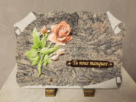 plaque rose pale