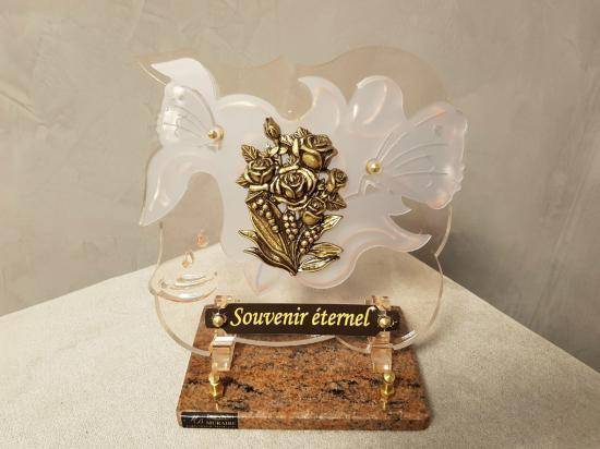plaques atuglass blanc roses