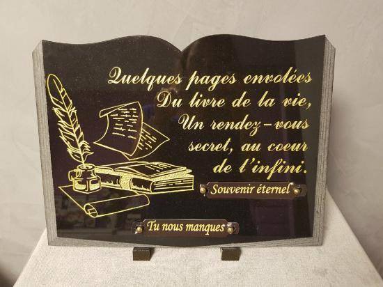 plaque livre souvenir eternel