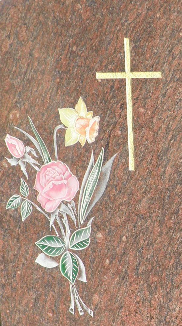 gravure rose croix