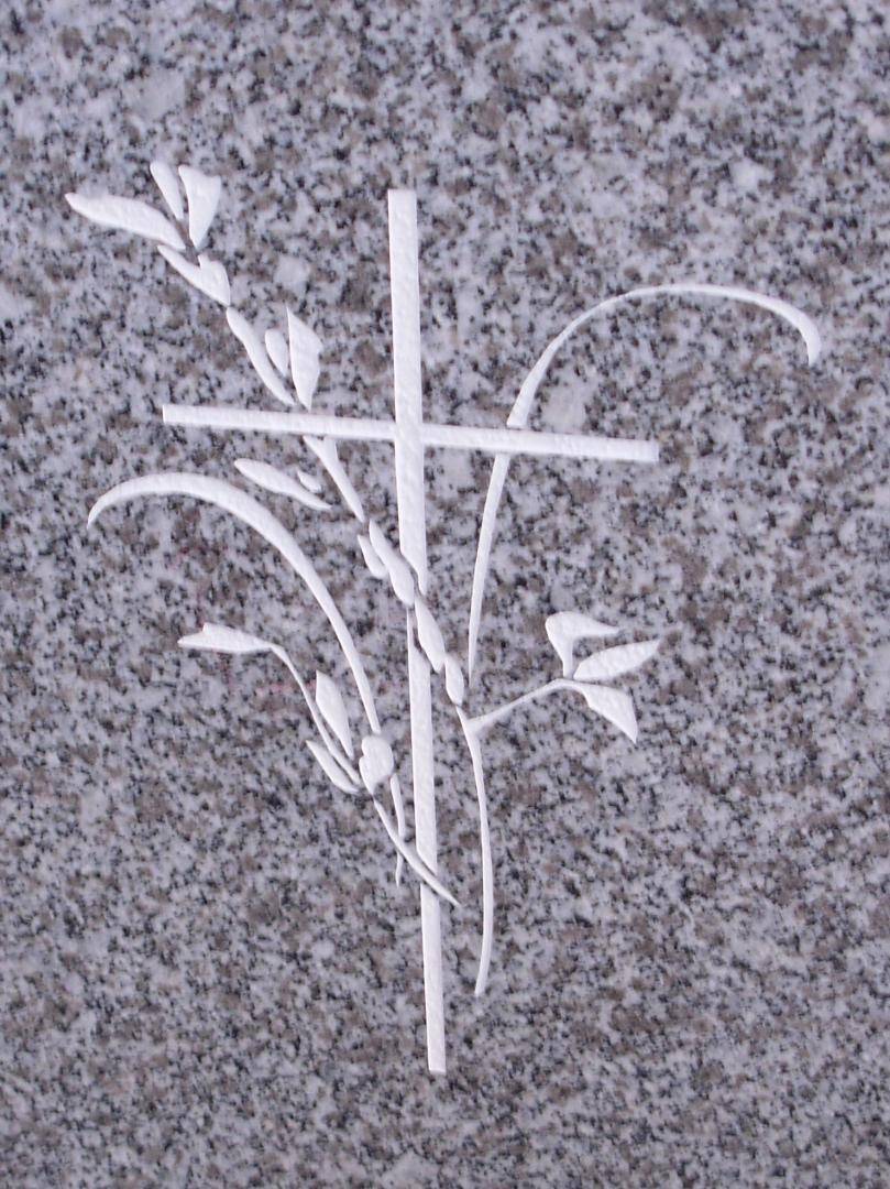 croix fleurs gravure